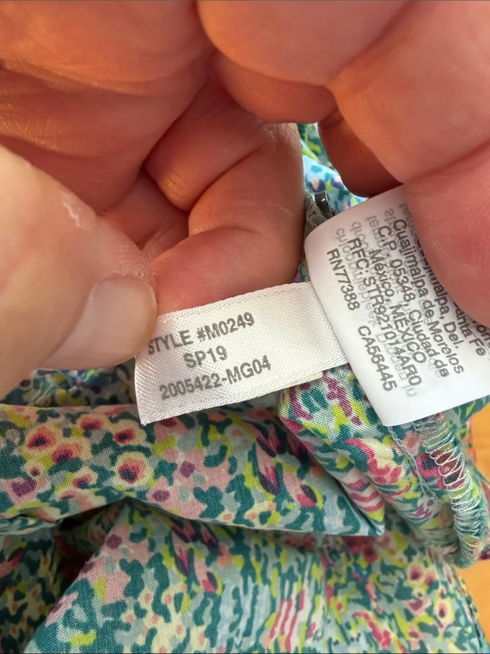 J. Crew Perfect Shirt in Liberty Meadows Pastel Spring Size 2 M0249